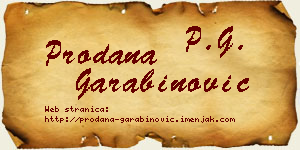 Prodana Garabinović vizit kartica